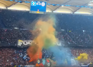 DFB ermittelt erneut gegen HSV HSV-Fans zünden Pyrotechnik bei Spiel gegen Darmstadt 98