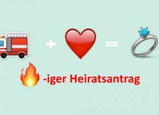 Wenn ein ganzer Löschzug zum Ja-Wort anrückt Heiratsantrag