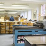 Typographie Labor HAW Hamburg DMI Kommunikationsdesign Druckmaschine