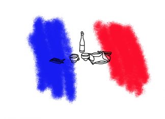 Mit Cidre und Galettes: So feiern Macron-Fans in Hamburg Hamburger Macron Fans feiern bei Cidre und Galettes