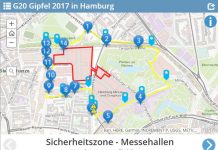 Alles zum Thema Verkehr während des Gipfels Screenshot: Digitales Kartenmaterial der Polizei Hamburg