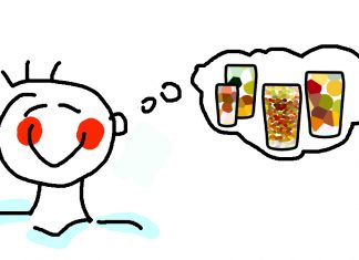 Der große Biertest ein Mensch der an verschiedene Sorten von Bier denkt.