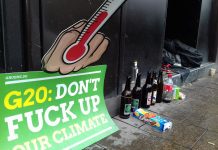 “Bei aller Kritik, Dialog ist immer etwas Fruchtbares.” G20-Protest auf dem Hamburger Rathausmarkt. Foto: Mats Mumme