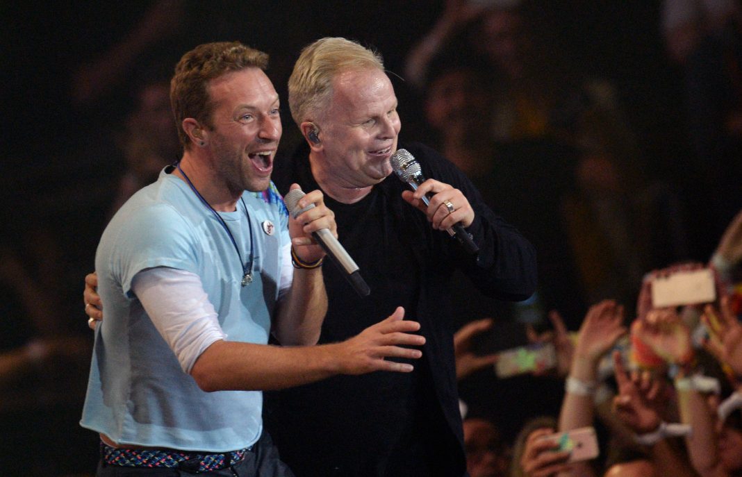 Coldplay live beim Global Citizen Festival. Foto: Daniel Reinhardt/dpa