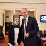 “Education is one of the most important need for children” Muzoon Almellehan und Christian Schneider in Hamburg. Photo: Catalina Langer