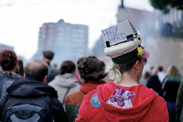 Partyprotest bei "Lieber tanz' ich als G20". Foto: Laura Lagershausen.