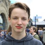 “Meine Mama hat mich mitgenommen” Paul war am Mittwoch auf der Demo "Lieber tanz ich als G20" – vor allem um gegen Donald Trump zu protestieren. Foto: Martin Tege