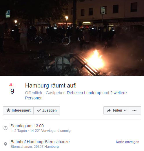 Screenshot Hamburg räumt auf!/Facebook