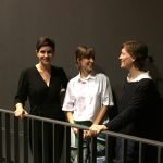 Die Macherinnen von “Drift”(v.l.): Helena Wittmann, Theresa George (Regie), Nika Breithaupt (Sound). Foto: Agata Strausa
