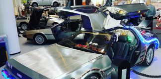 Ein Highlight der Messe: Ein nach Vorbild der "Zurück in die Zukunft"-Reihe umgebauter DeLorean. Foto: Jan Siemers