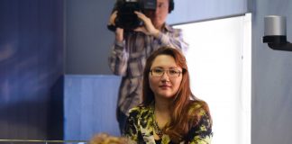 Prof. Dr. Svetlana Bodrunova während eines Vortrags.