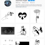 Screenshot der Instagram-Seite “psychotic.angels”. Die Seite hat über 10.000 Abonnenten . Screenshot: Talika Öztürk (Datum: 12.12.17, 15:30 Uhr)