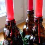Adventskranz aus Bierflaschen