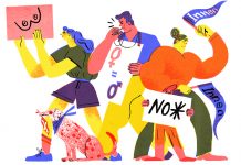 Contra Gendern: Keine halben Sachen! Gegen Gendern. Illustration von Marlen Hacker , Gendern