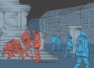 Der Hansaplatz bei Nacht