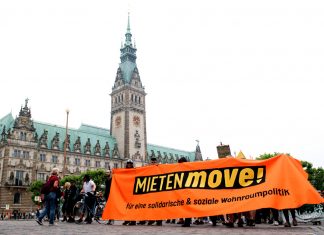 “Enteignungen müssen als Drohkulisse da sein” Am 02. Juni haben einige tausend Demonstranten beim "Mieten-Move" für eine bessere Wohnungspolitik in Hamburg protestiert.