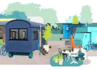 Ein Leben auf acht Quadratmetern Illustration Anna Nägel Bauwagenplatz