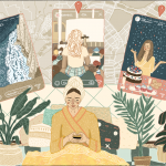 Ich brauche eine Instastories-Pause Instagram-Stories der Freunde im Bett anschauen