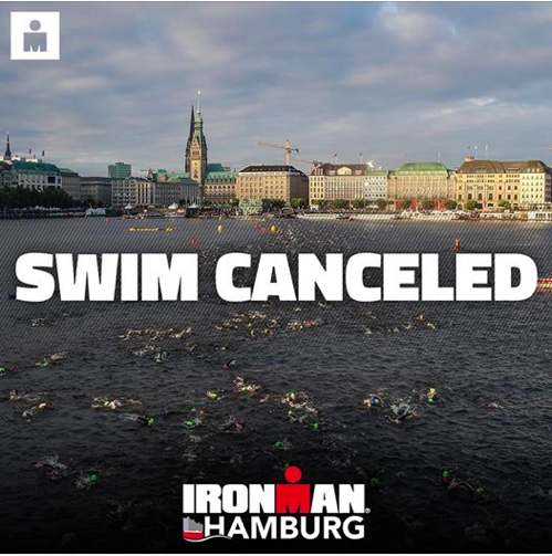 Offizieller Post zur Absage des Schwimmens beim IRONMAN Hamburg