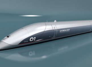 Rohrpost für Hafencontainer So sehen die ersten Transportkapseln des Hyperloops aus. Foto: Hyperloop Transportation Technologies