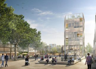 Projekt “Science City Bahrenfeld” vorgestellt Spengler Wiescholek Architekten Stadtplaner, WES GmbH Landschaftsarchitekten, Urban Catalyst GmbH Visualisierung: Moka-studio