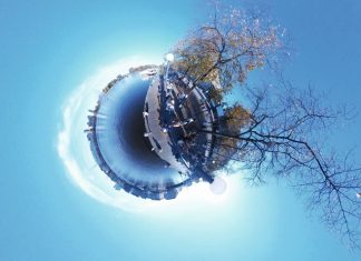 Hamburg als Tiny Planets HAW Projekte: Binnenalster von Selin Mirdogan. Fotoquelle: Prof. Dr. Wolfgang Swoboda