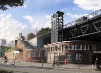 U3-Station Landungsbrücken wird saniert Visualisierung der U3-Bauarbeiten an der Haltestelle Landungsbrücken.