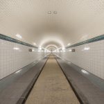 Röhre auf im Alten Elbtunnel Die neu sanierte Oströhre des Alten Elbtunnels.