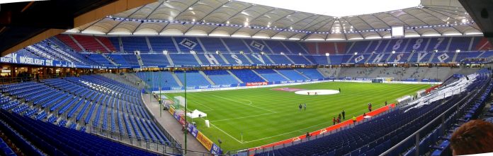 Blick in das Hamburger Volksparkstadion