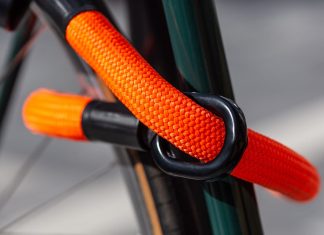 7 Fahrradschlösser mit dem gewissen Etwas Das tex—lock Schloss in Orange.