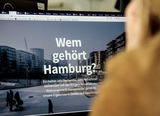 Hamburg-Projekt gewinnt Grimme Online Award FINK.HAMBURG-Redakteurin Kim scrollt sich durch das Projekt.
