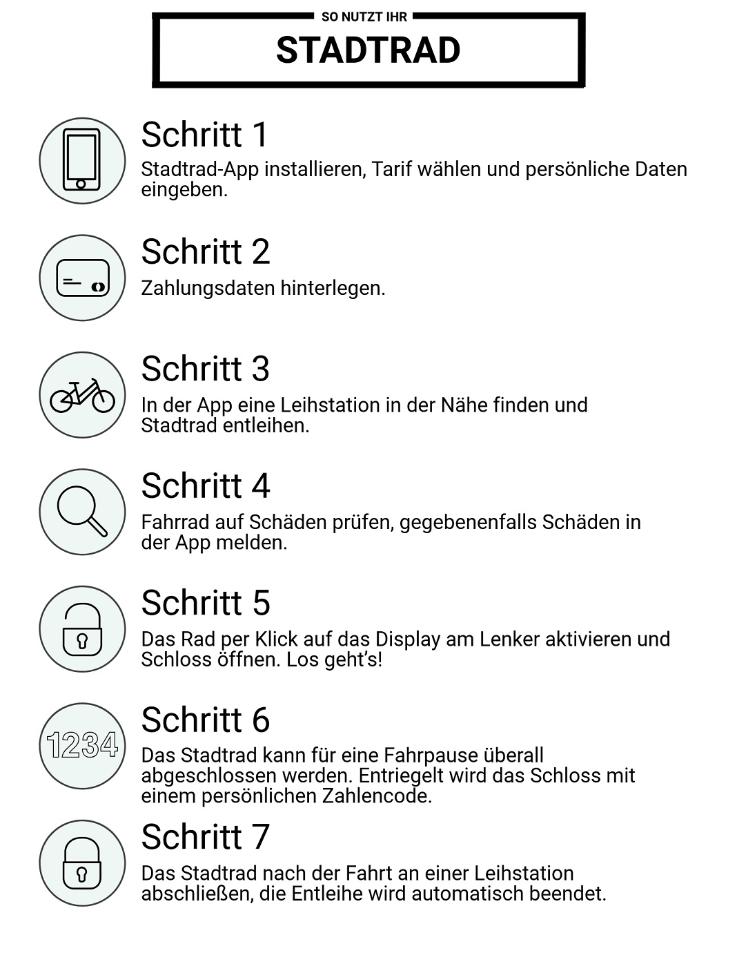 Ein Smartphone mit der Stadtrad-App zeigt die Fehlermeldung an: "Anmietung aktuell nicht möglich."