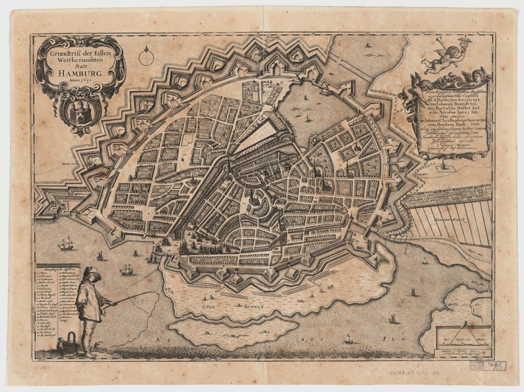 Grundriss Hamburg 1651 Johannes Mejer