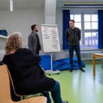 Die Gruppe präsentiert ihre Ergebnisse