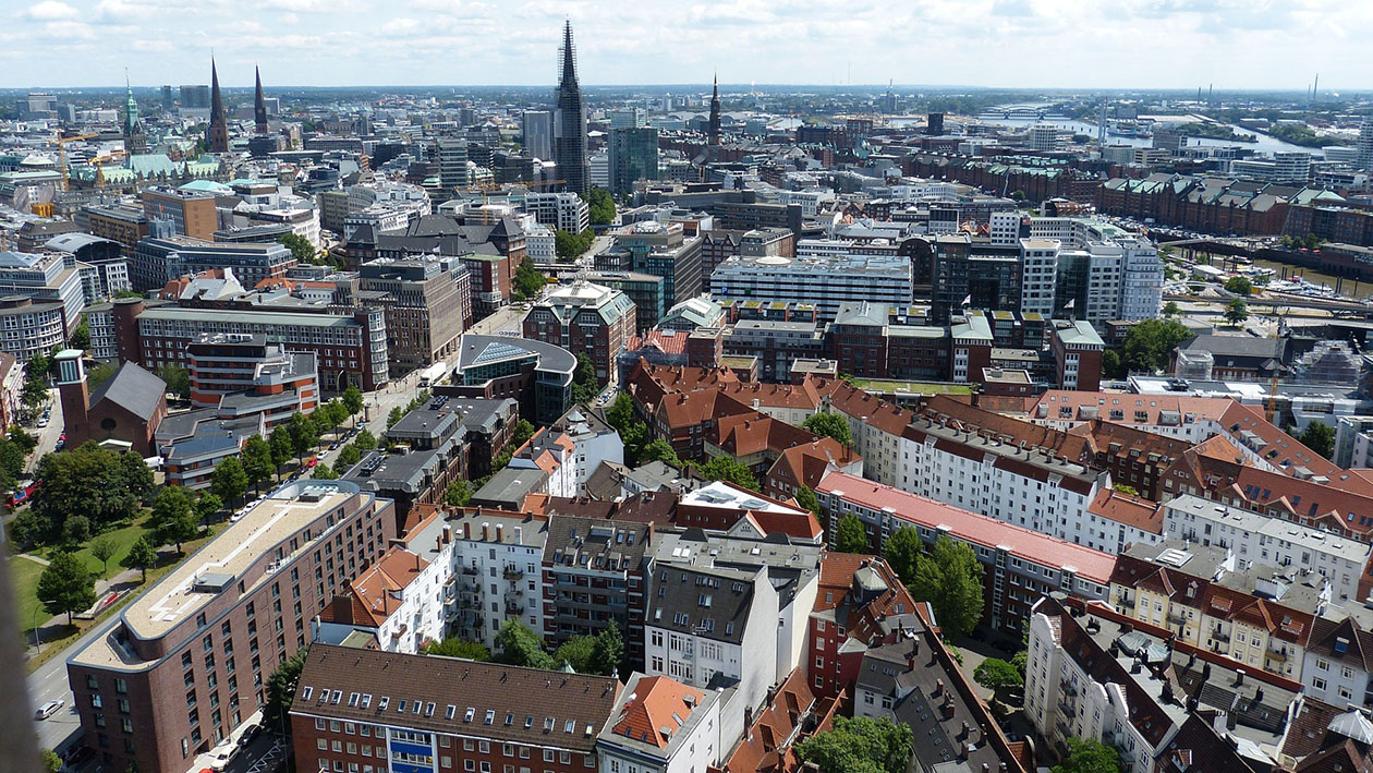 Hamburg aus der Luft fotografiert