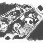 Eine Illustration für „Flucht aus Vietnam“ von Jasper Zschörnig.