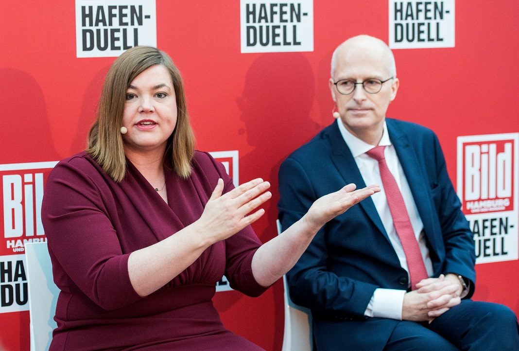 Bürgerschaftswahl Hafen-Duell Peter Tschentscher SPD Katharina Fegebank Grüne
