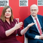 “Hafen-Duell”: Tschentscher will nur Bürgermeister Bürgerschaftswahl Hafen-Duell Peter Tschentscher SPD Katharina Fegebank Grüne