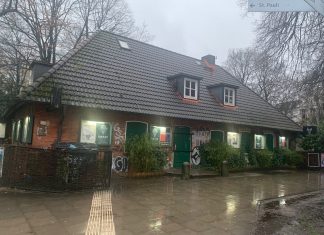 Was passiert mit dem Musikclub Grüner Jäger? Der Musikclub Grüner Jäger von vorne.