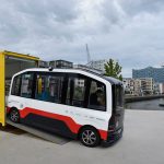 Autonomer Bus fährt wieder durch die HafenCity Autonomer Bus der Hochbahn