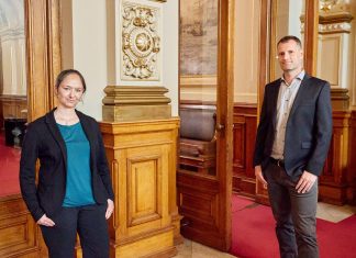 Neue Doppelspitze: Jasberg und Lorenzen führen Grünen-Fraktion Jennifer Jasberg und Dominik Lorenzen: die neue Doppelspitze der Grünen-Bürgerschaftsfraktion.