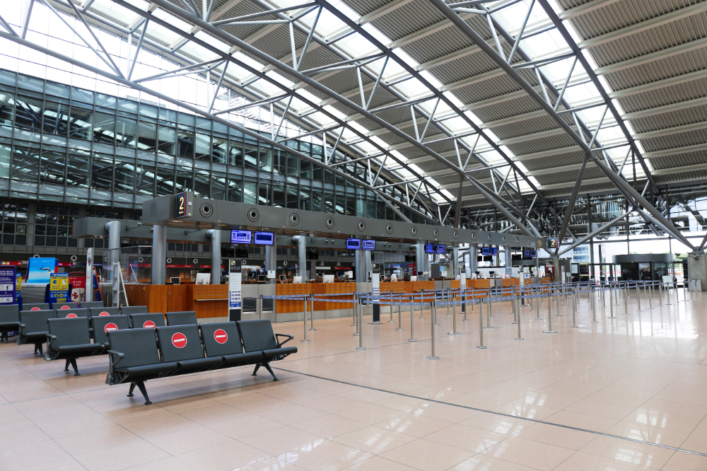 Der Hamburger Flughafen ist leer.