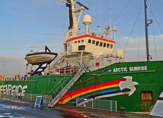 Greenpeace-Report: Nord- und Ostsee werden wärmer Das Aktionsschiff der Greenpeace Organisation