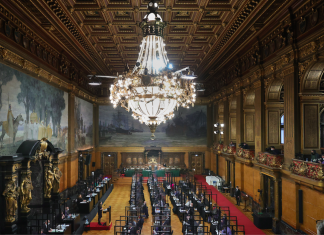 Stadt Hamburg plant Rekordausgaben Sitzung der Hamburgischen Bürgerschaft. Foto: Ulrich Perrey/dpa