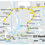 Plan der U3 in Hamburg