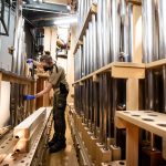 Elbphilharmonie: 4765 Orgelpfeifen werden blitzblank geputzt Jede einzelne Pfeife der Orgel wird in der Elbphilharmonie akribisch gereinigt. Foto: dpa/Christian Charisius