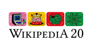 Logo zum 20-jährigen Wikipedia Jubiläum. Urheber: BFlores (WMF) via Wikimedia Commons