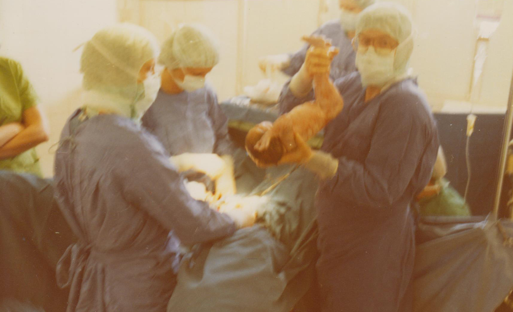 Ein Kind wird in der Frauenklinik FInkenau per Kaiserschnitt zur Welt gebracht.