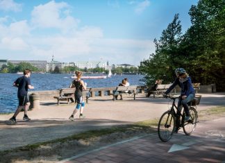 Diese Corona-Regeln gelten ab jetzt Jogger und Radfahrer an der Alster