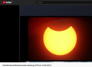 Sonnenfinsternis in Hamburg Sonnenfinsternis in Hamburg, Livestream Planetarium Hamburg